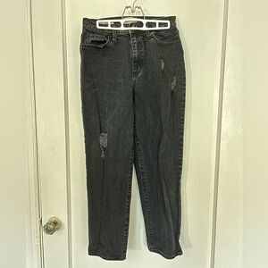 Stylish Black Distressed Jeans